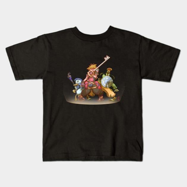 Kingdom Hearts Trio Kids T-Shirt by Sugar_Lobster